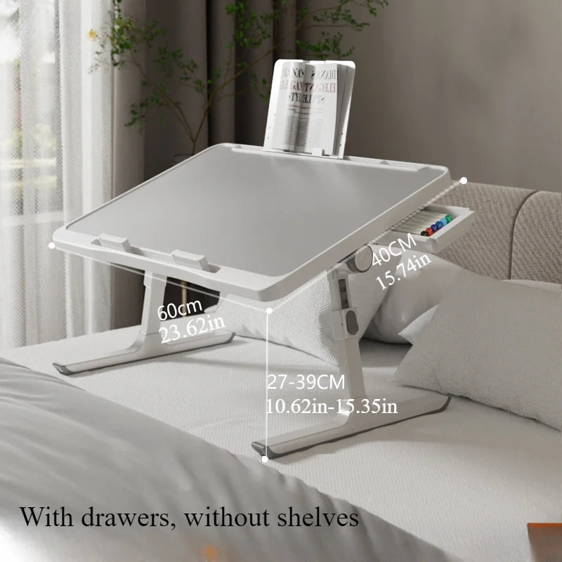 Hemasa Foldable laptop bed tray table, height and angle adjustable laptop bed table, laptop table for bed/sofa/sofa chair/floor, laptop