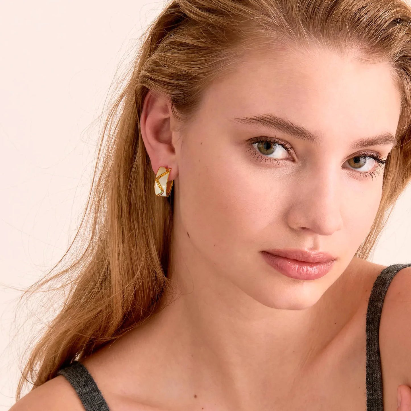 Hemasa Vintage Drip Oil Series Stud Earrings for Women Fashion Orange Peach Heart Irregular Water Drop Ear rings