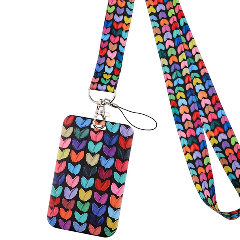 Tejesa Butterfly Lanyard Business Credit Card Holder Neck Strap Keychain Hang Rope ID Badge Holder Lariat Lasso