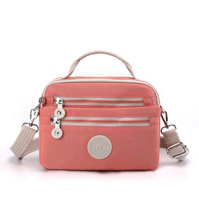 Tejesa  Double Layers Women Small Handbag  / Female Shoulder Bag Multi pockets Gilrs Shopping Messenger Bag
