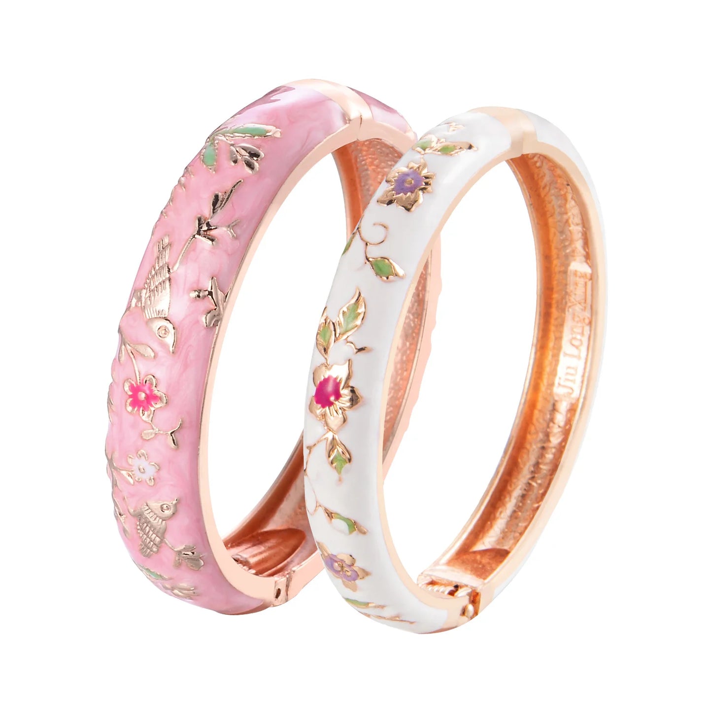 1/2 PC Enameled Bracelets For Women Clover Cuff Bangles On Hand Cloisonne Lady's Accessories Fashion Jewelry Christmas Gift