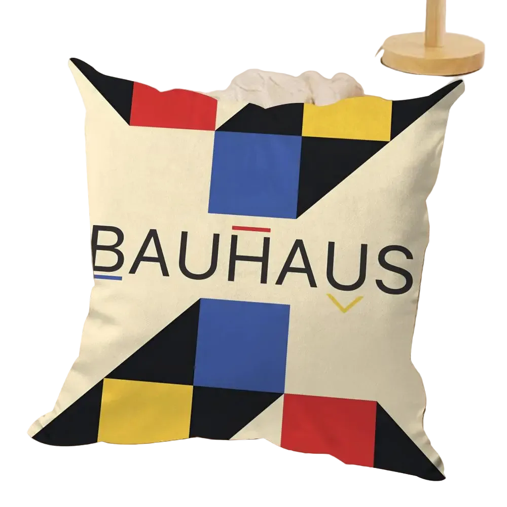 Hemasa  4Pcs Geometry Cushion Cover Soft Plush Fabric Double-Sided Printed Sofa Cushion Cover for All Seasons Home Decor