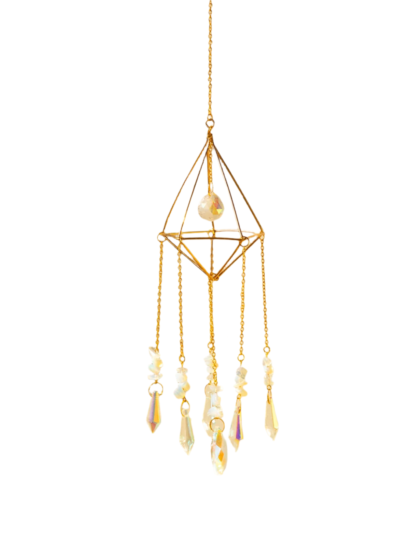 Hemasa  Crystal Wind Chime Hanging Sun catcher/ Boho Home Decoration Light Catcher Stained Glass Prism