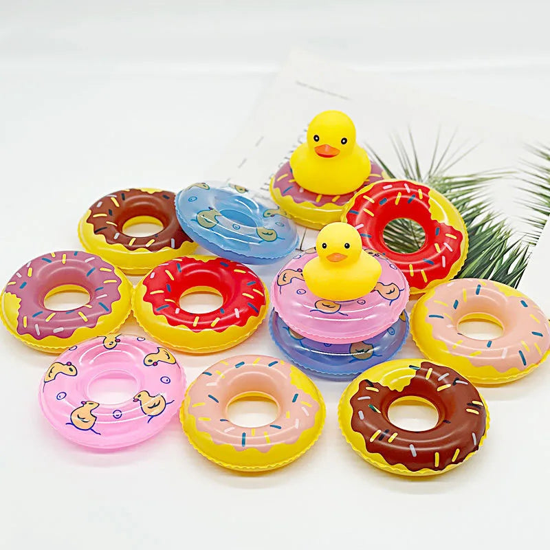 Hemasa 20PCS inflatable mini  Donut swimming rings water games /swimming ring toys