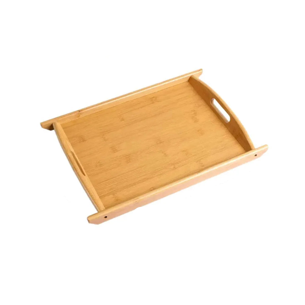 Tejesa Rectangular Storage Tray household Solid Wood Storage Plate Bamboo Water Cup Plate Home Living Room