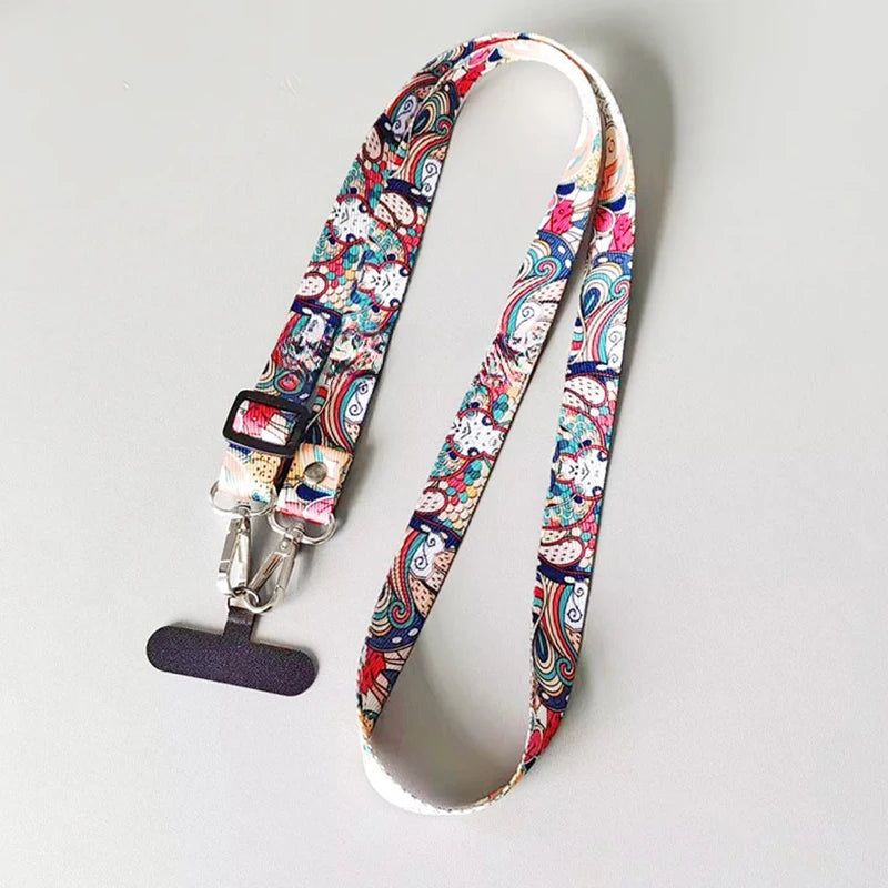 Universal Mobile Phone Lanyard, Adjustable, Neck & Crossbody Strap, Includes Anti-Loss Cable & Case Key Gasket
