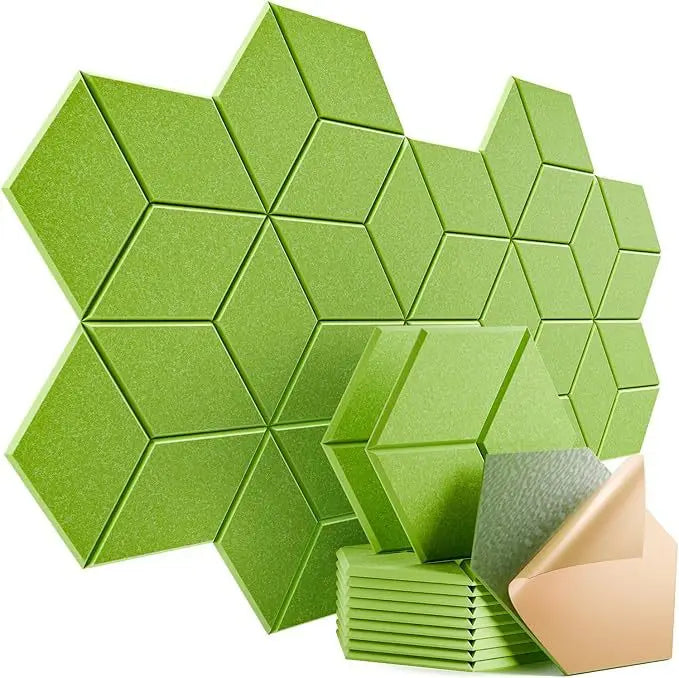 Tejesa Y-Lined Design Hexagonal Self-adhesive Acoustic Panels Sound Proof Foam Felt Board