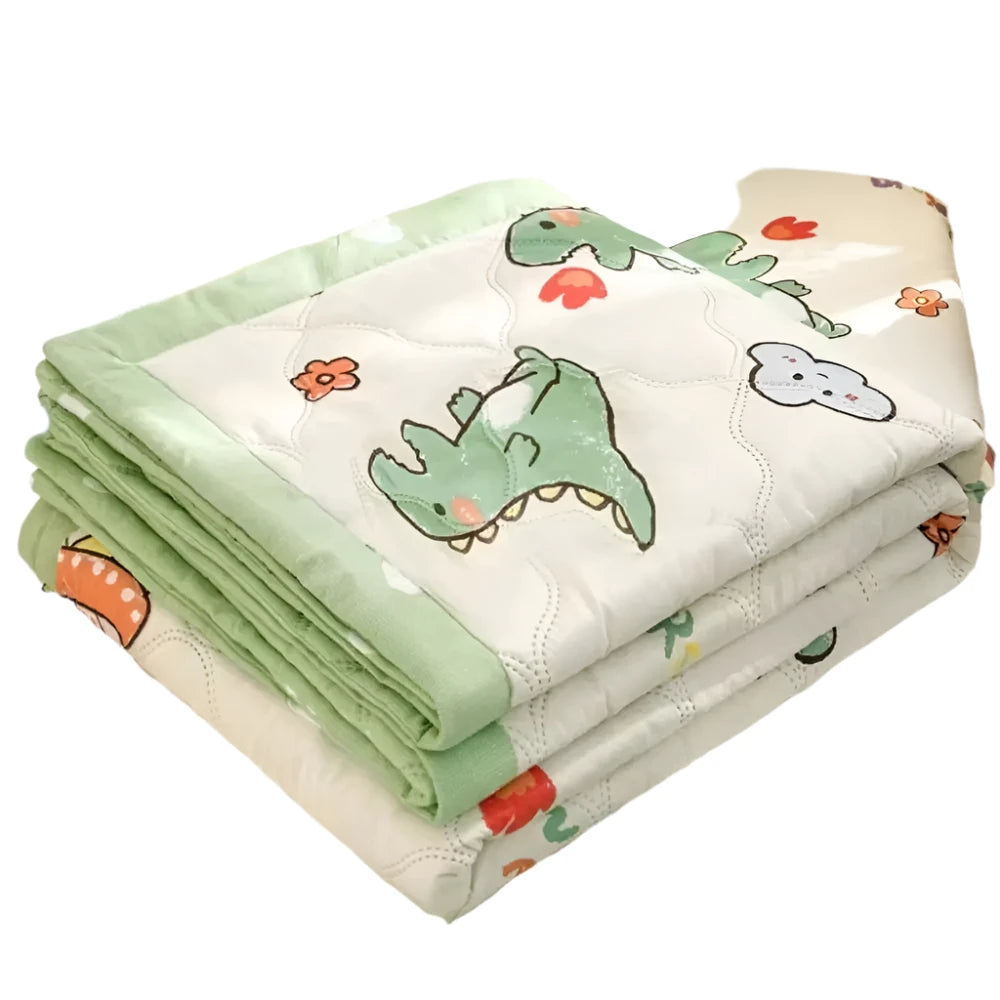 Hemasa  Cute Washable Printed Summer Quilt Soft Comfortable Thin Wadding Blanket