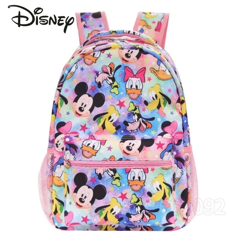 Disney Mickey Minnie New Girls' School Bag Luxury Brand Cartoon Cute Girls' Backpack Large Capacity Fashion Children's Backpack