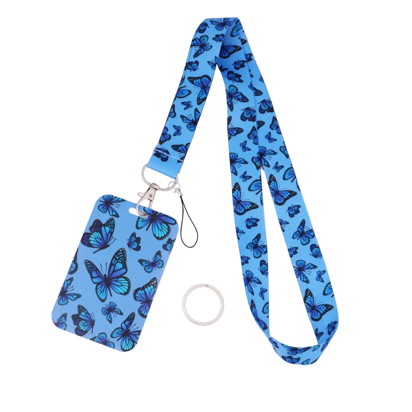 Tejesa Butterfly Teacher Lanyard with Id Holder  /Neck Strap for Keys/ Keychain Cell Phone Strap