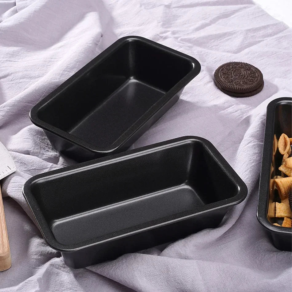 Tejesa 4/6Pcs Mini Bread Mold Carbon Steel Nonstick Cake Pan Toast Mold 6Inch Rectangular Cake Baking Tray Loaf Pan Kitchen Baking Tool