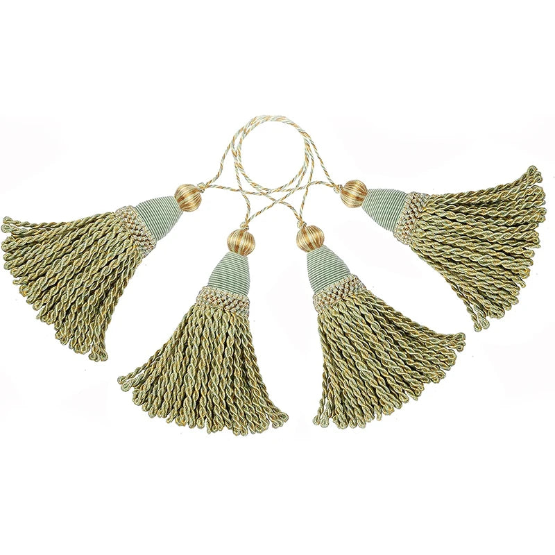 4 & 2Pack Tassel Key Tassel with Loops Handmade Twisted Tassel Craft DIY Accessories for Home Decoration Tassels for Crafts