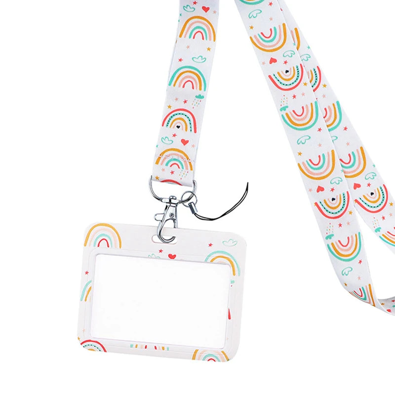 Tejesa Butterfly Lanyard Business Credit Card Holder Neck Strap Keychain Hang Rope ID Badge Holder Lariat Lasso