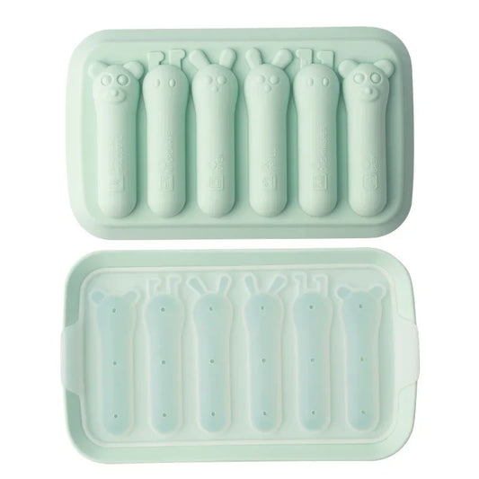 Hemasa  2 Pcs  Sausage Maker Mould 6 Grids /Silicone  Hot Dog Making Moulds With Lid