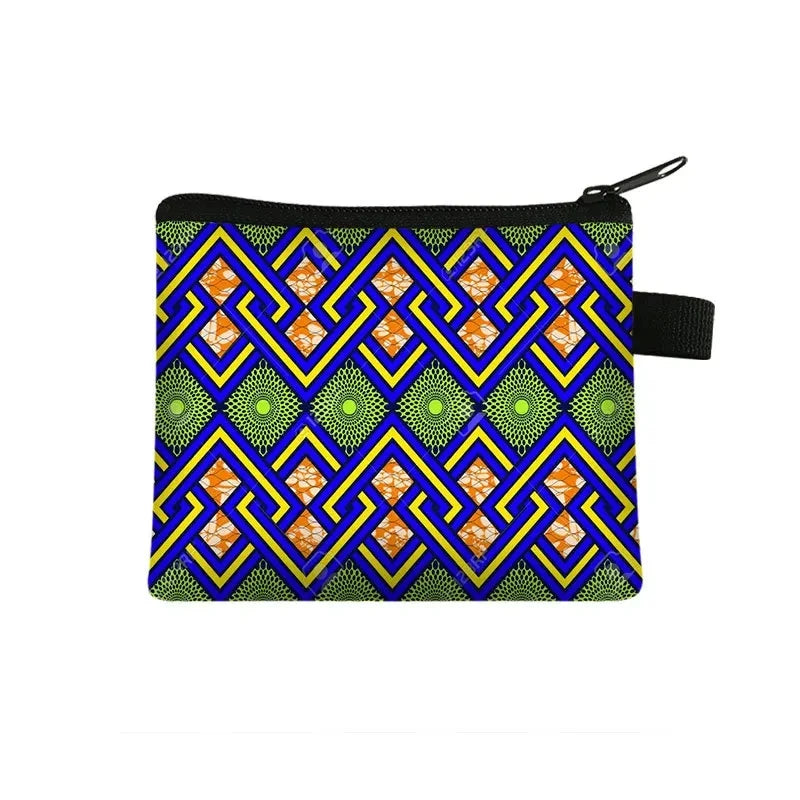 Tejesa Geometric Design Portable Card Bag Coin Key Storage Bags Hand Bag Small Square Bag Coin Purse Pochette Sac Billetera Wallet