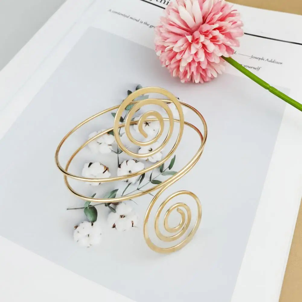 Dress-up 3 Colors Female Upper Arm Ring Cuff Bracelet Fashion Jewelry