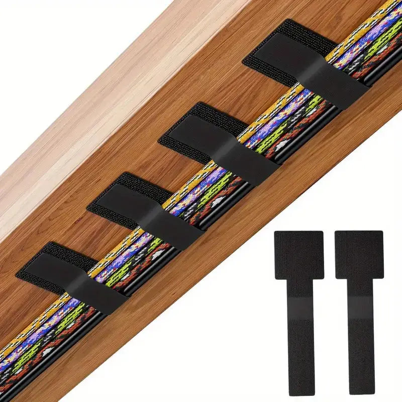 Self Adhesive Reusable Hook and Loop Cable Ties - Adjustable Cord Organizer Straps for Desk, Home & Office Cable Management