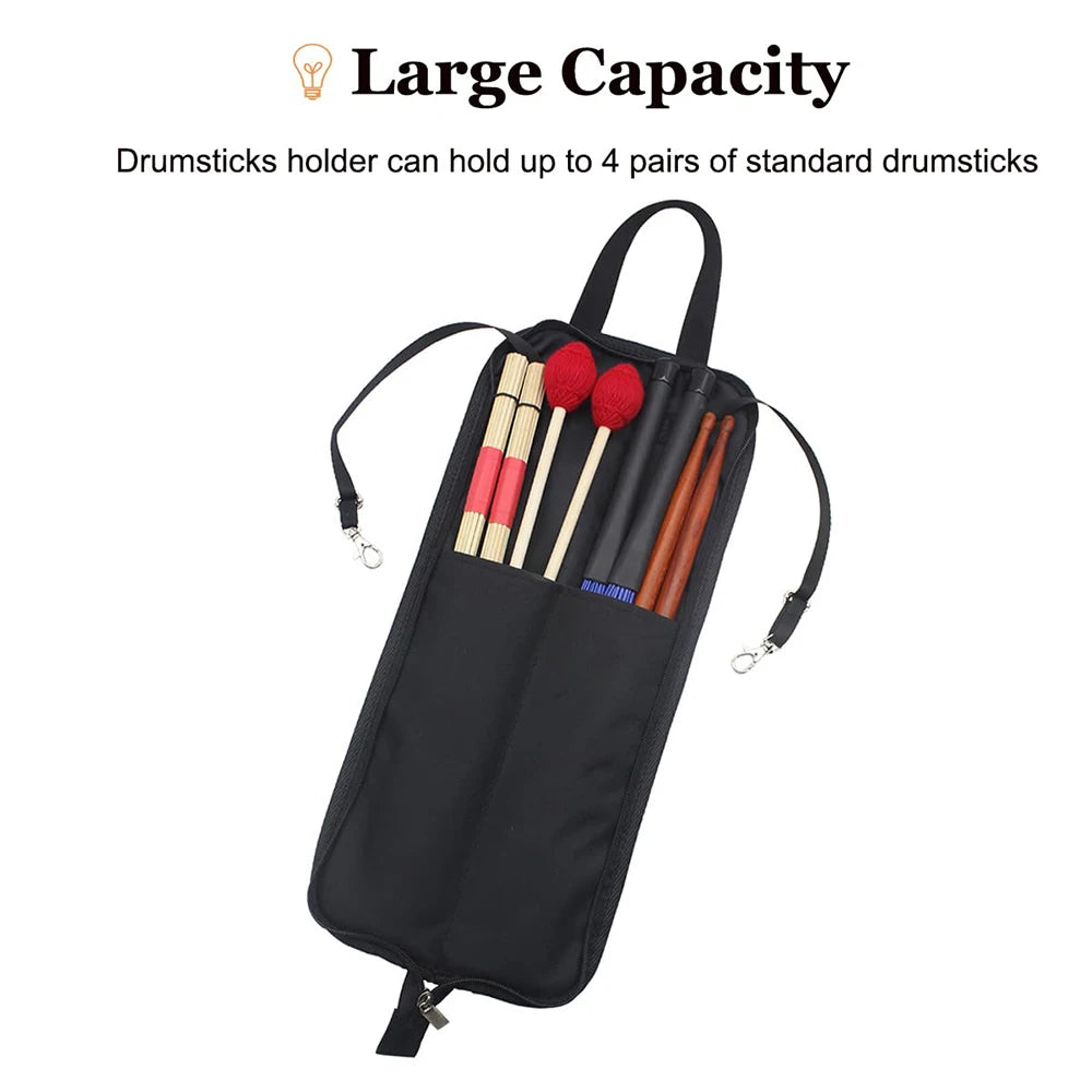 1pc DrumStick Bag Ethnic Style Oxford Cloth Drumstick Thicken Case Large Capacity Handbag Percussion Instrument Bag Accessories