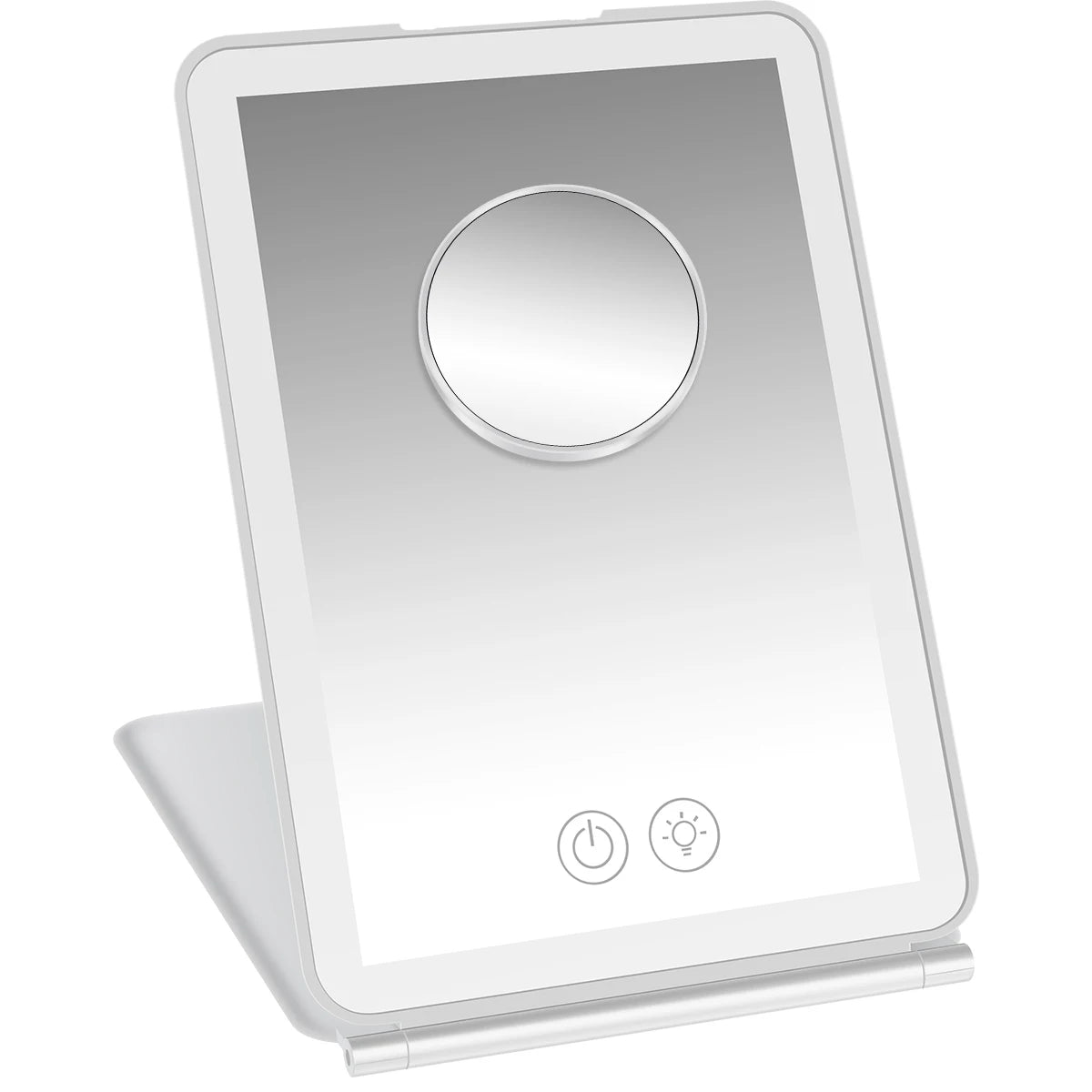 LED Makeup Mirror Cosmetic Mirrors With Light Foldable Travel Makeup Touch Screen Dimm with 10X Magnifying Detail Vanity Mirror