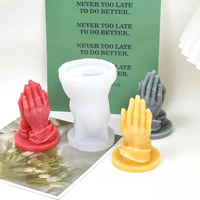 Hemasa 3D Middle Finger Silicone Candle Mold/ Aromatherapy Plaster Art Soap Resin Crafts Casting Molds Holiday Party Gifts