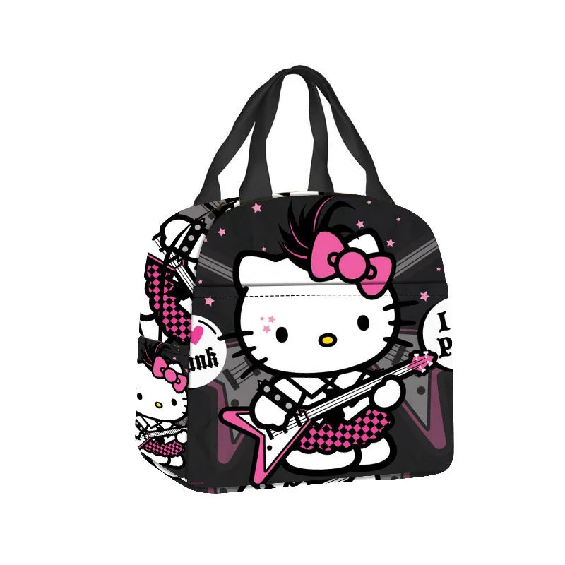 Hemasa Hello Kitty Portable Lunch Bag Cartoon Cute Insulated Lunch Bag Student Lunch Bag Kawaii Girl Gift