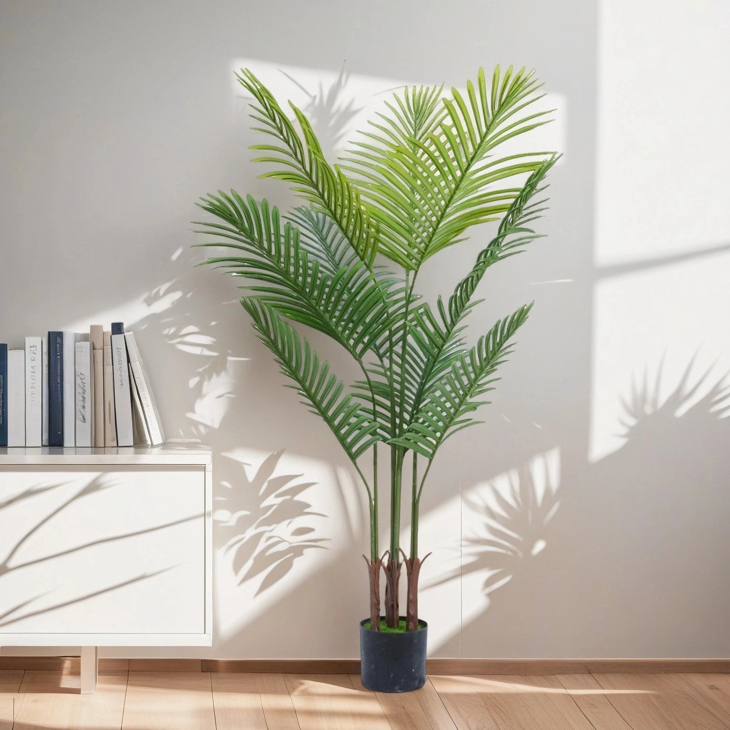 140cm Large Artificial Palm Tree with pot Tropical Fake Plants Areca Palm Tree Decoration for Indoor and Outdoor Living Room