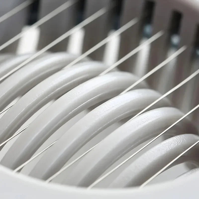 Hemasa  2Pcs Stainless Steel Wire Egg Slicer,Egg Slicer For Hard Boiled Eggs, Aluminium Egg Cutter , Fruit Garnish Slicer