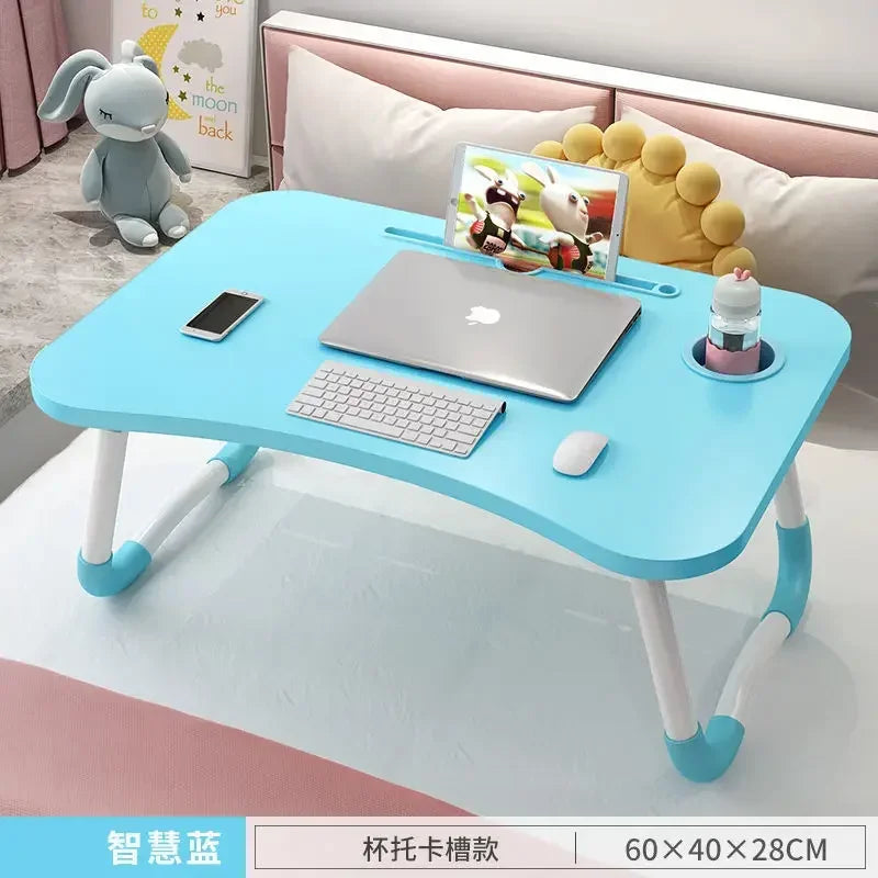 Folding Laptop Home Desk, Bed & Sofa, Bed Tray Table, Portable Lap Desk for Study and Reading, Bed Top Tray Table