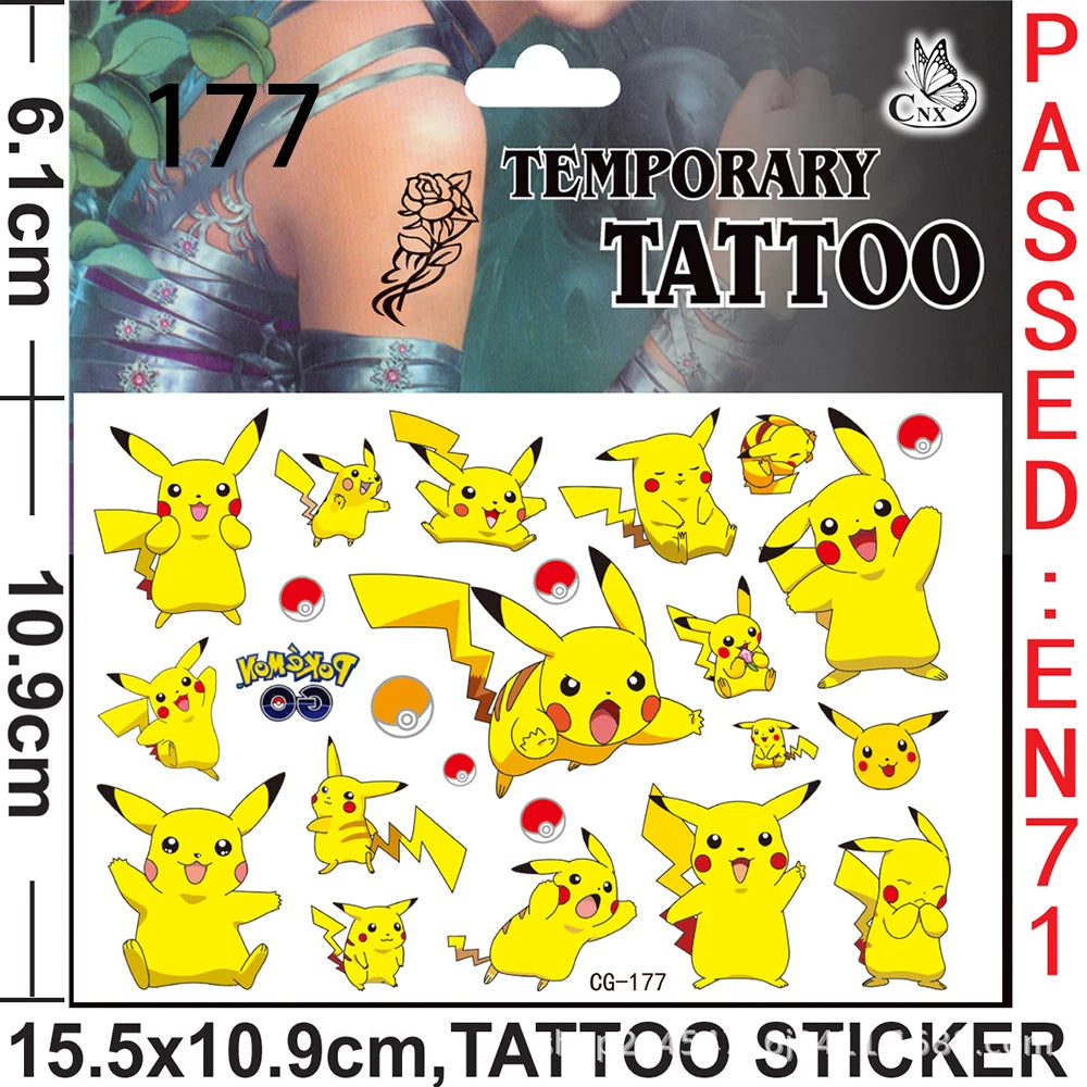 Pokemon Pikachu Birthday Party Favors Gifts Slap Bracelets Stamps Tattoos Stickers Kids Goodie Bag Fillers Party Supplies Decora