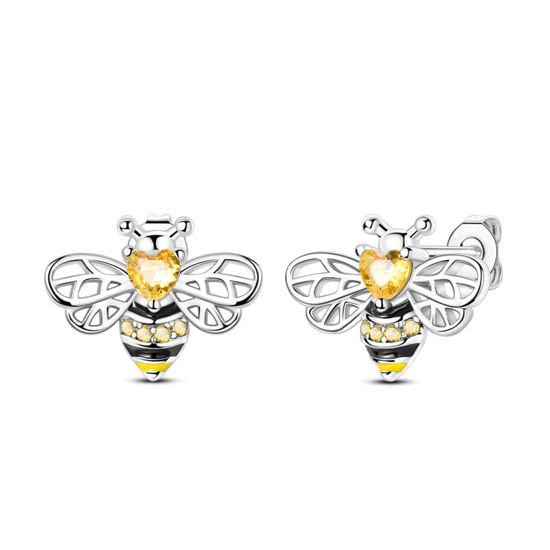 2025 Women's Earrings 925 Silver Butterfly Series Luxury Jewelry CZ Color Party Anniversary Gift
