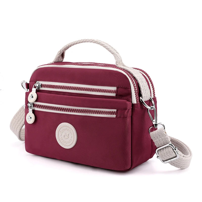 Tejesa  Double Layers Women Small Handbag  / Female Shoulder Bag Multi pockets Gilrs Shopping Messenger Bag