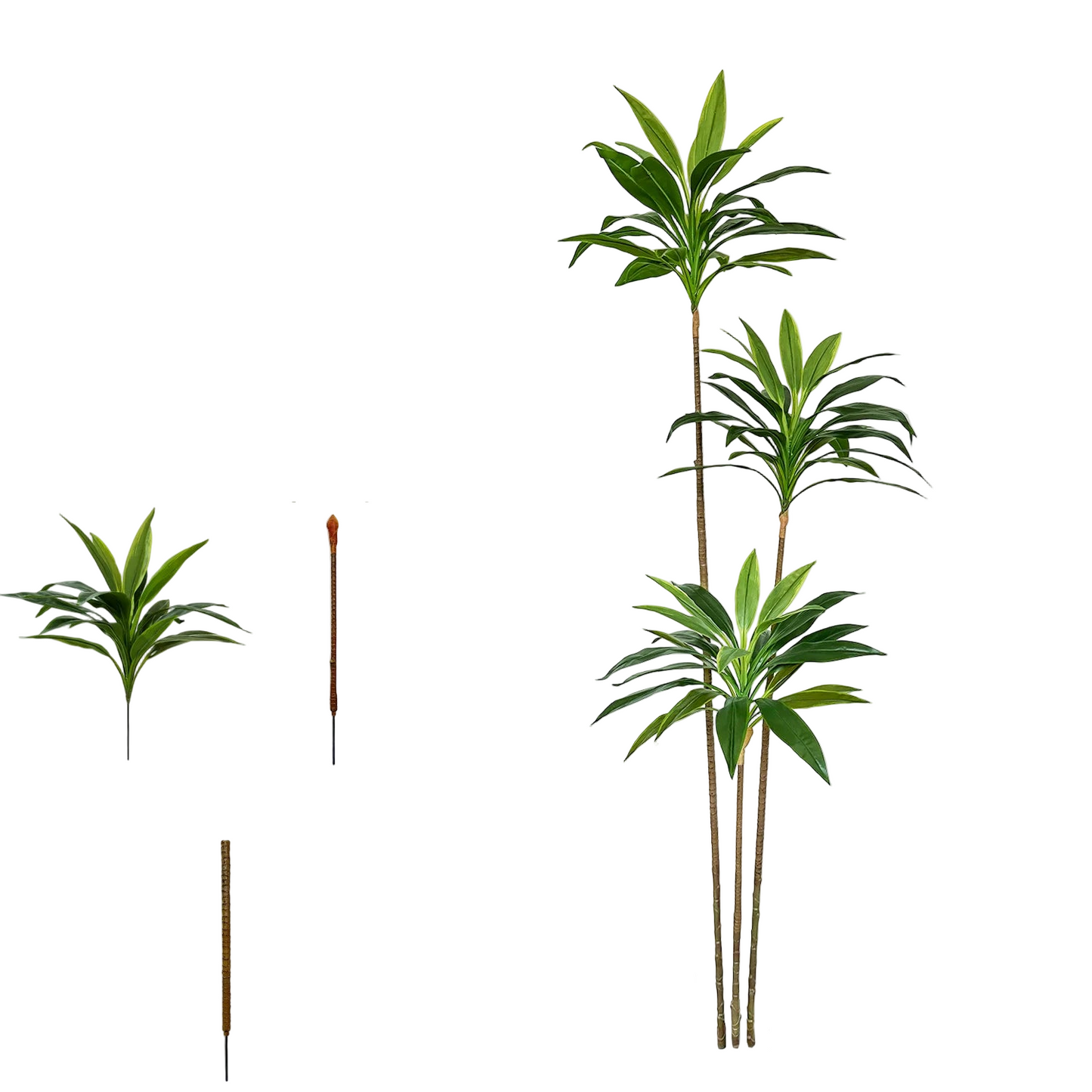 Tejesa 50-225CM Artificial green Dracaena plant tree indoor outdoor ornament fake plant for Home garden Room wedding decor halloween