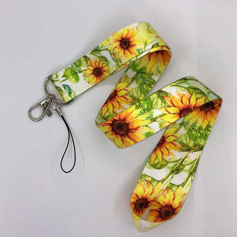 Tejesa Little daisy Lanyard for Key Cute Neck Strap Card ID Badge Holder Key Chain Accessories Wholesale
