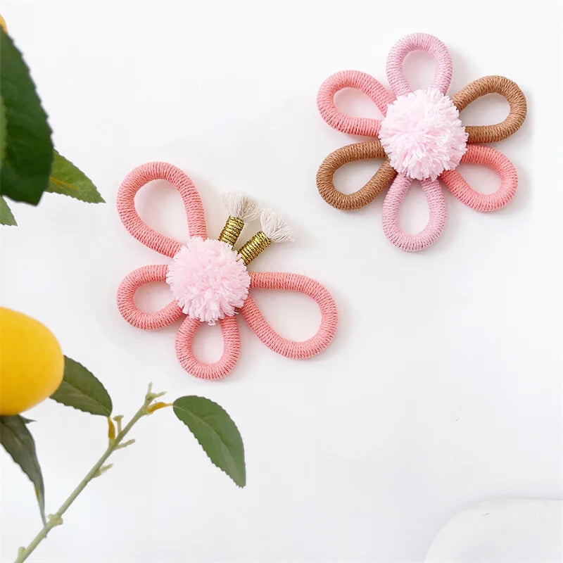 Hemasa  Boho Macrame Butterfly Flower  Wall Decor/ Girls Dorm Kids Room Hanging Pendant