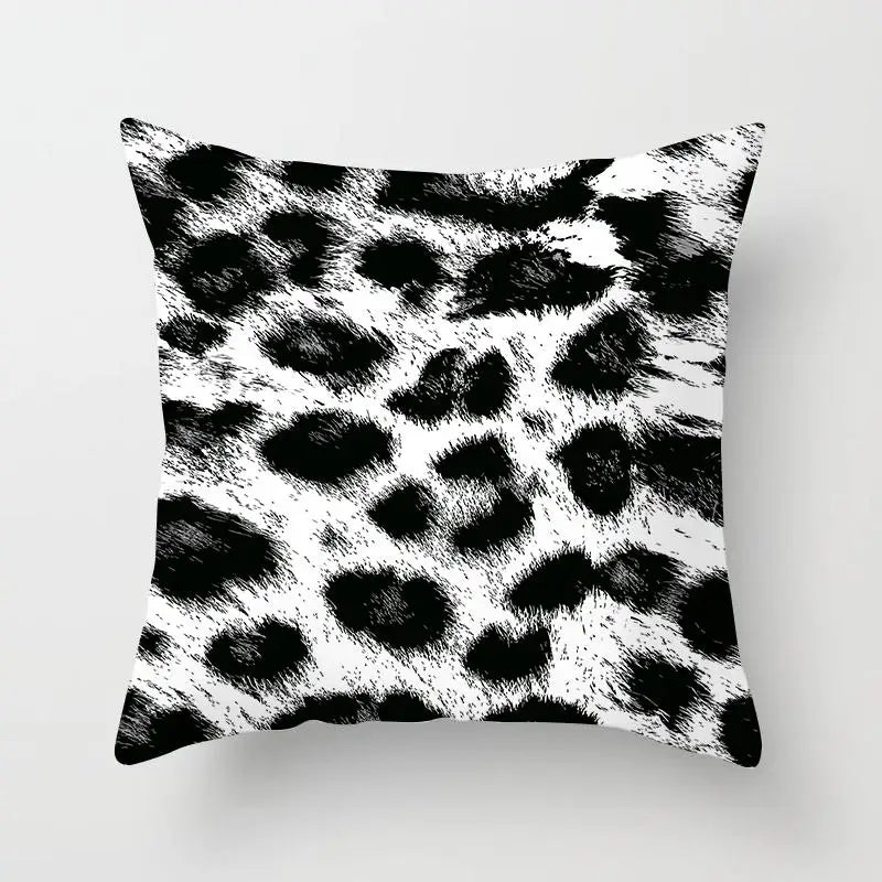 Hemasa  Animal Print Throw Pillow Case /Leopard Tiger Zebra Cow Snake Cushion Covers for Home Sofa Chair Decorative Pillowcases