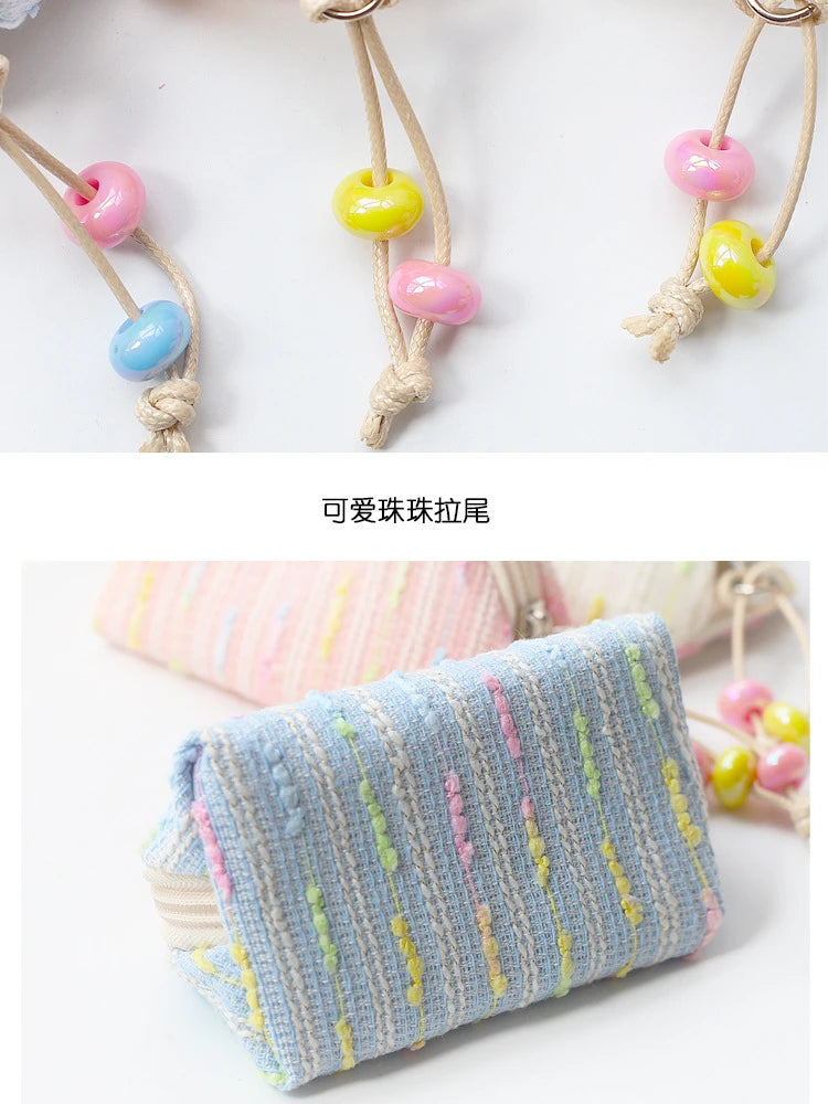 Cute Mini Zero Wallet Korean Small Fresh Shell Bag Key Earheads Lipstick Storage Bag Student Coin Purse Coin Pouch Cute Purse