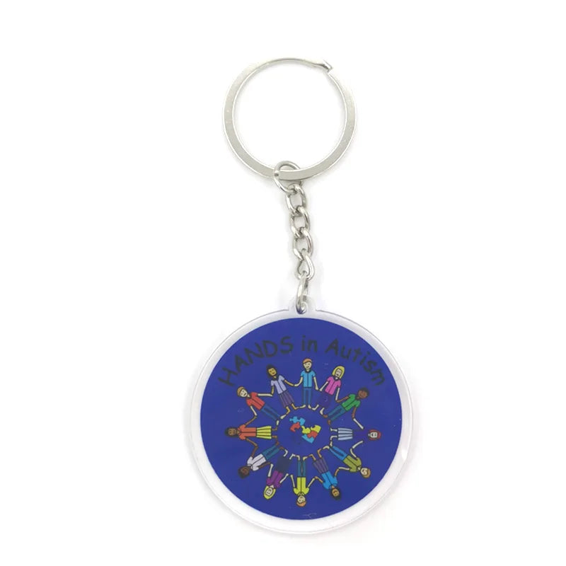 Autism Pattern Anime Lanyard Badge Holder ID Card Lanyards Mobile Phone Rope Key Lanyard Neck Straps Keychain Key Ring