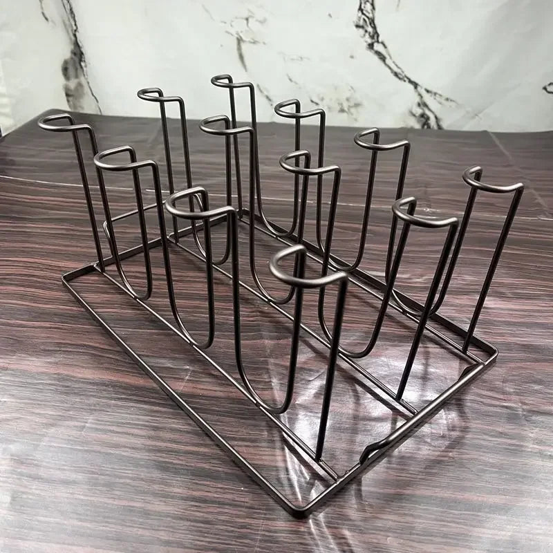 Stainless Steel Cup Tray, Inverted Hanging Rack, 8 Cup and 12 Cup Drain Rack, Home and Office Use, Durable Organizer