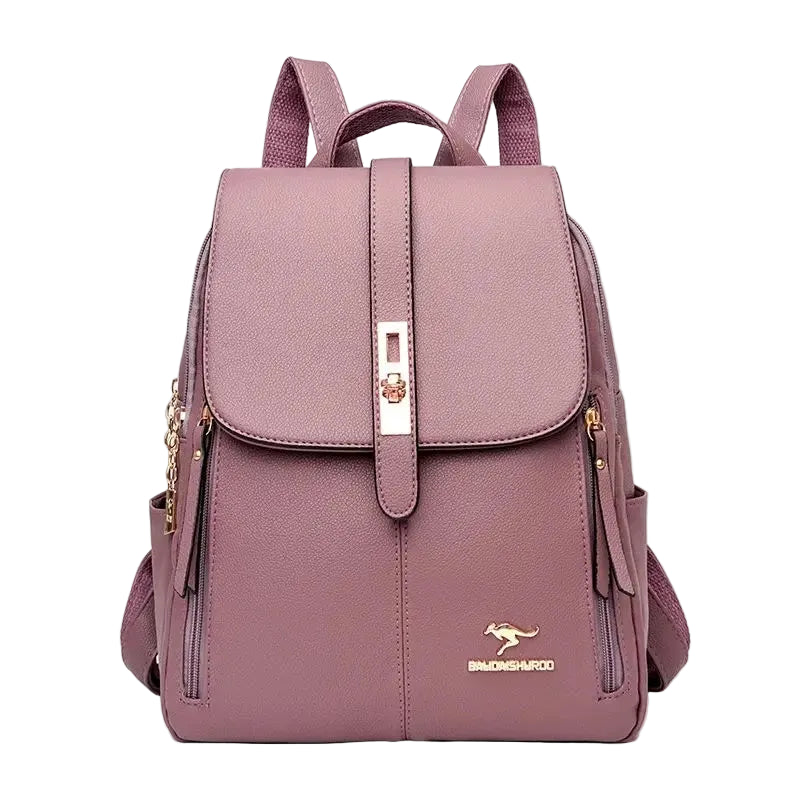 Women's 2024 Leather Bapa Faionable Polyester Material Dual-oulder Bag for Travel And Busin Trips