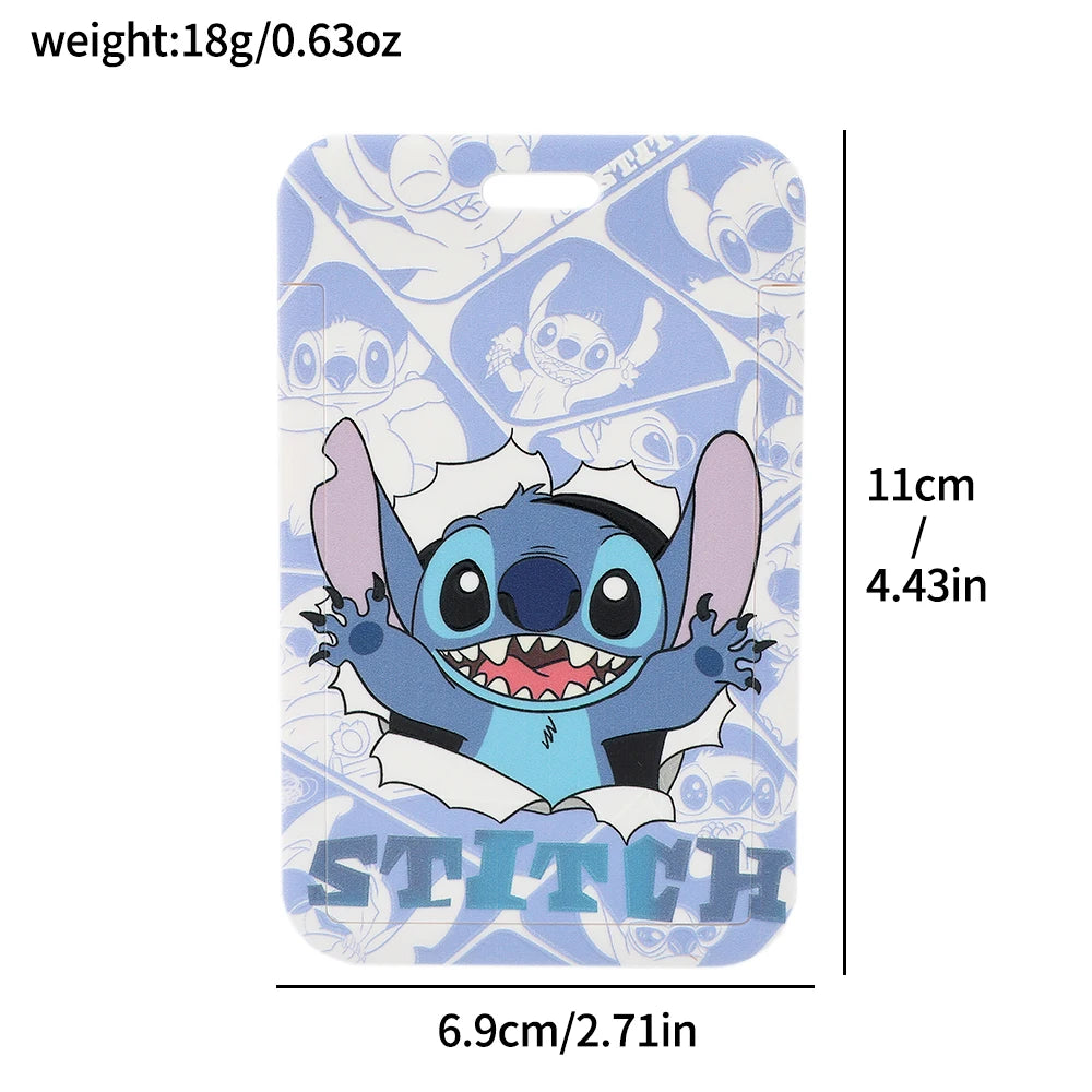 Lilo Stitch Cute Couples Lanyard For Keys Chain Credit Card Cover Pass Mobile Phone Charm Straps ID Badge Holder Key Accessories