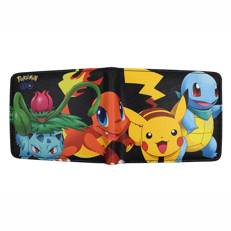 Hemasa Anime Cartoon Pikachu Charmander Wallet Cool Short Purse with Coin Pocket