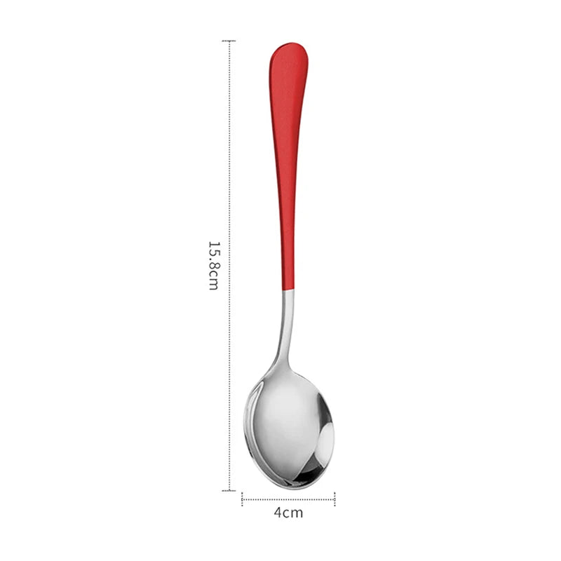 Stainless Steel Soup Spoons Korea Home Kitchen Ladle Capacity Gold Silver Mirror Polished Flatware For Coffee Tableware