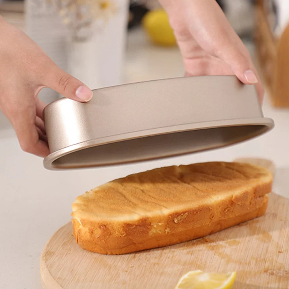 Hemasa  Oval Shape Cheesecake Baking Bread Pan /Non-stick Toast Cake Mold Tray