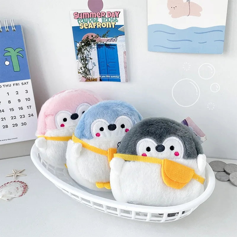 1PC Small Headphone Mini Wallet Money Bag Kids Gift Cute Animal Plush Coin Purse Zipper Change Purse with Keychain Pendant Bag