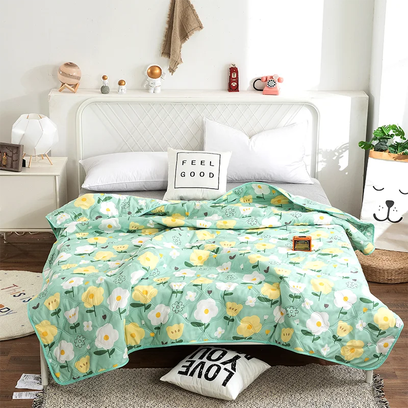 Hemasa  Silk  Thin Quilt Summer Blanket  Single/Queen/King