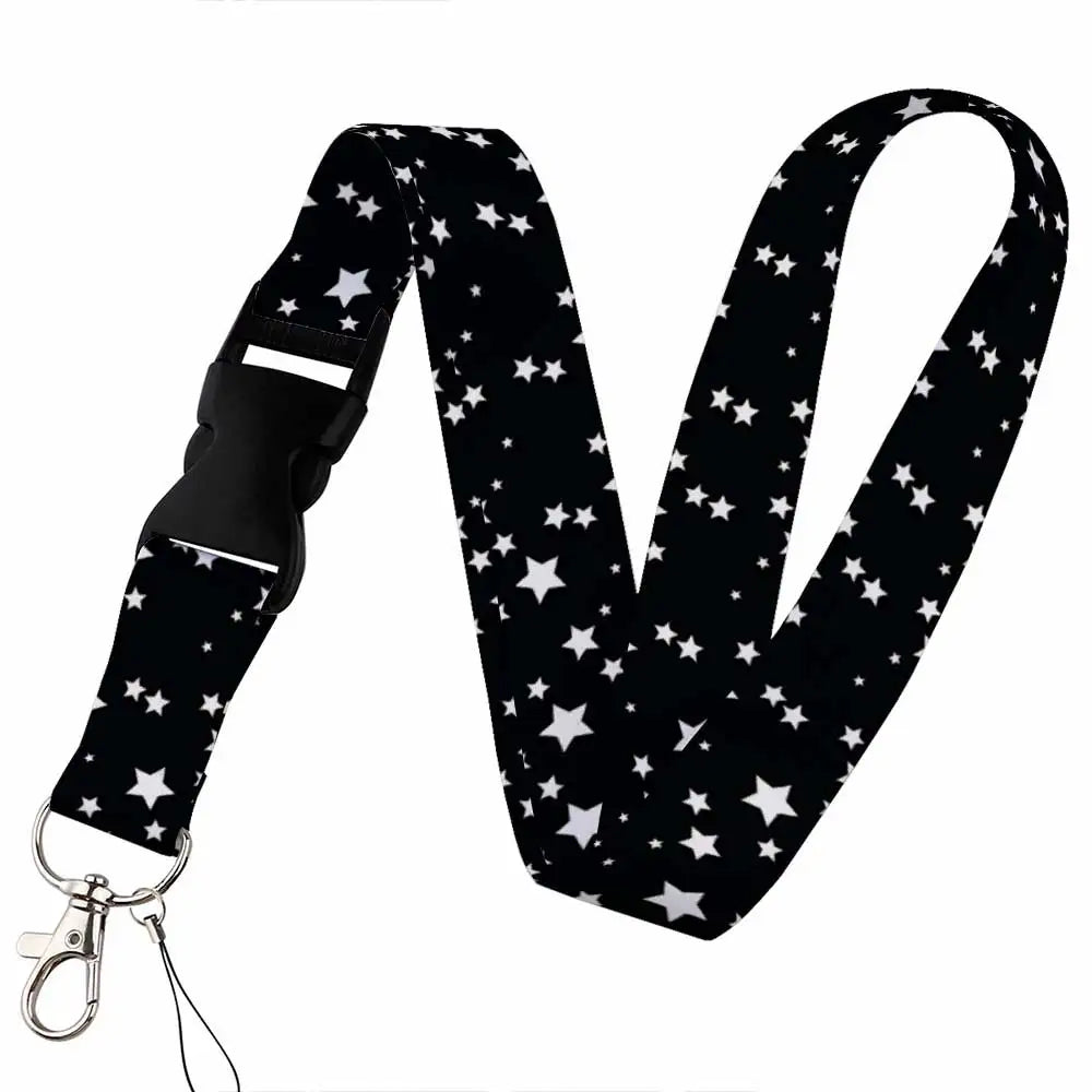 Tejesa Starlit sky Lanyard Keys Chain Badge Holder ID Credit Card Pass Hang Rope Lariat Mobile Phone Charm