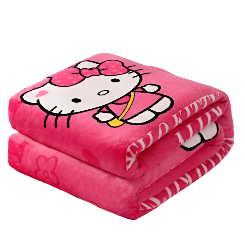 Hemasa  Hello Kitty Blanket Cartoon Printed Soft Comfortable Warm Multiple Plush Blanket