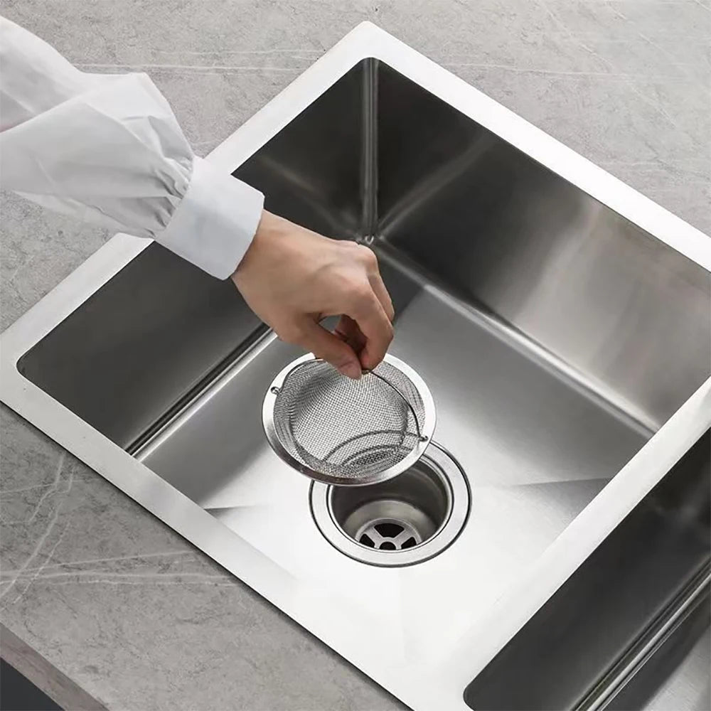 Hemasa 2 Pcs  Stainless Steel Kitchen Sink Filters /Kitchen Garbage Food Residue Dishsink Filter Bathroom Hair Catcher