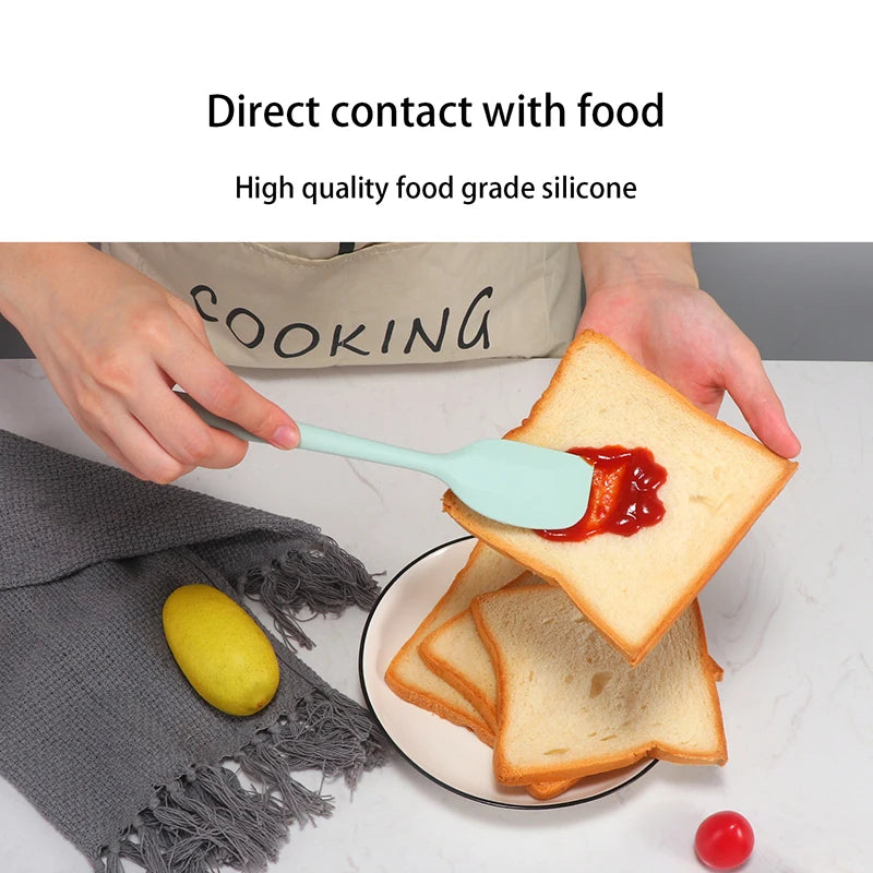 Hemasa 5pcs Food Grade Silicone Baking Utensils Set Spatula Set Non-stick HeatResistant Silicone Cookware Durable Cooking Kitchen Tools