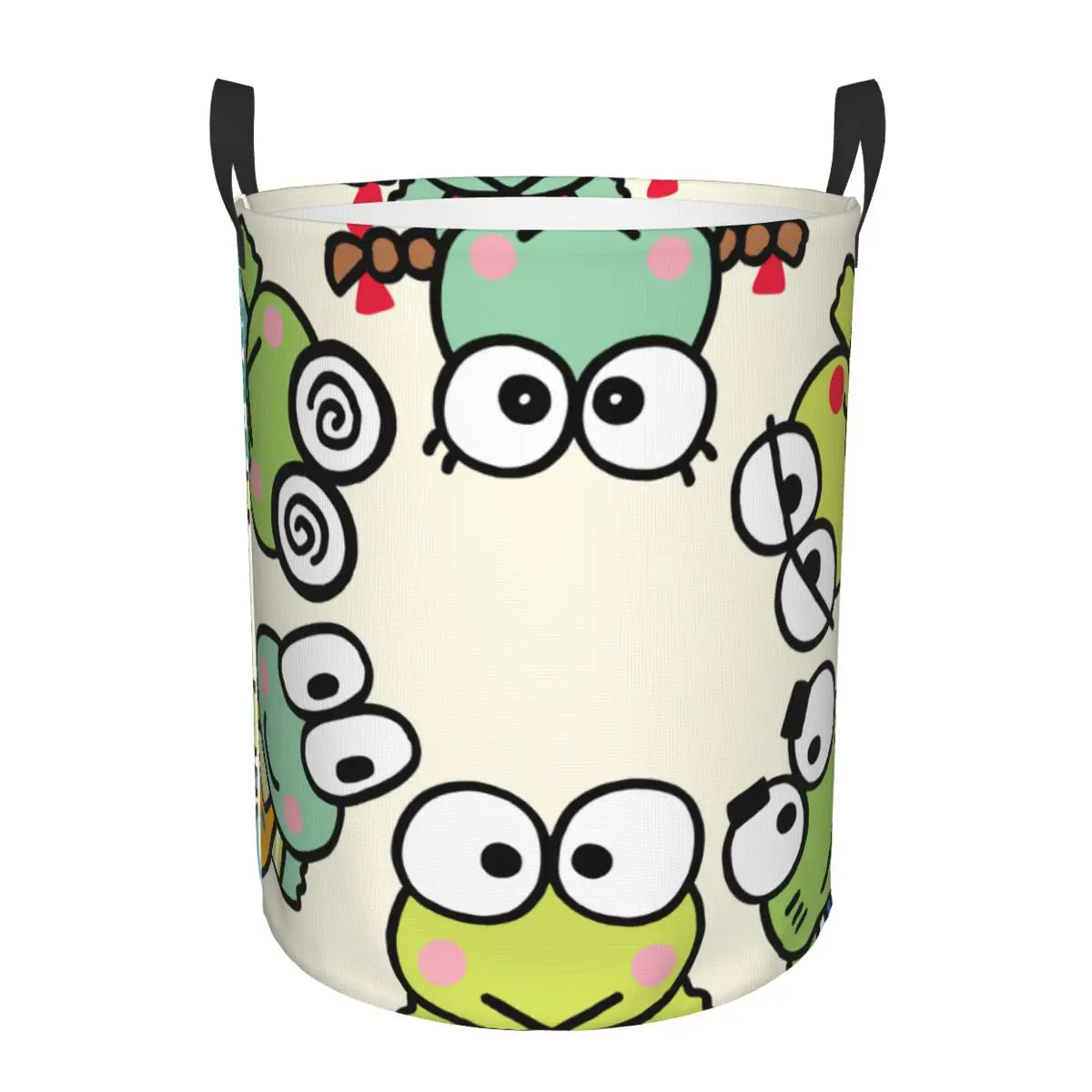 Tejesa Laundry Basket Foldable Large Capacity Clothes Storage Bin Big -eyed Frog Anime Baby Hamper